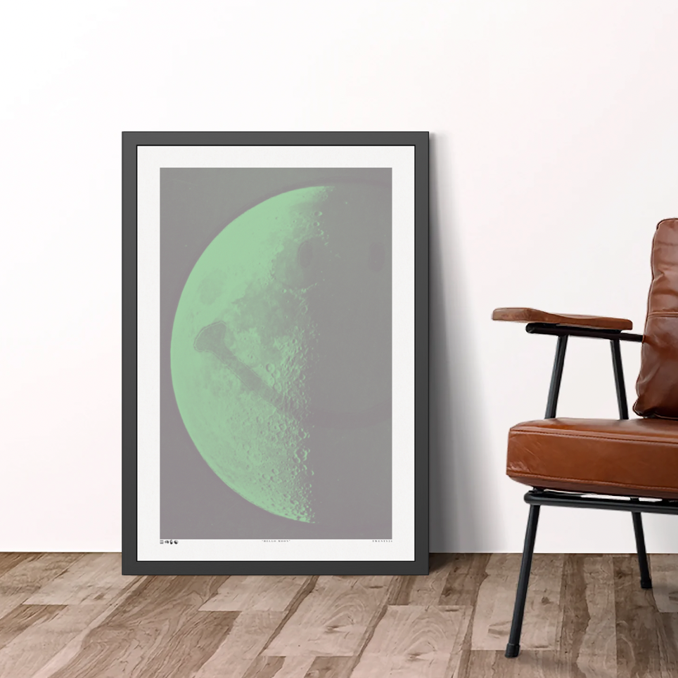 Hello Moon - Purple Haze - Framed Print