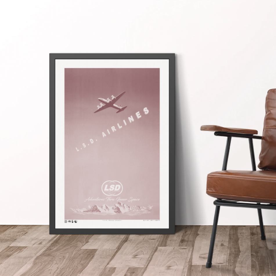 Faded - L.S.D. Travel - Blush - Framed Print