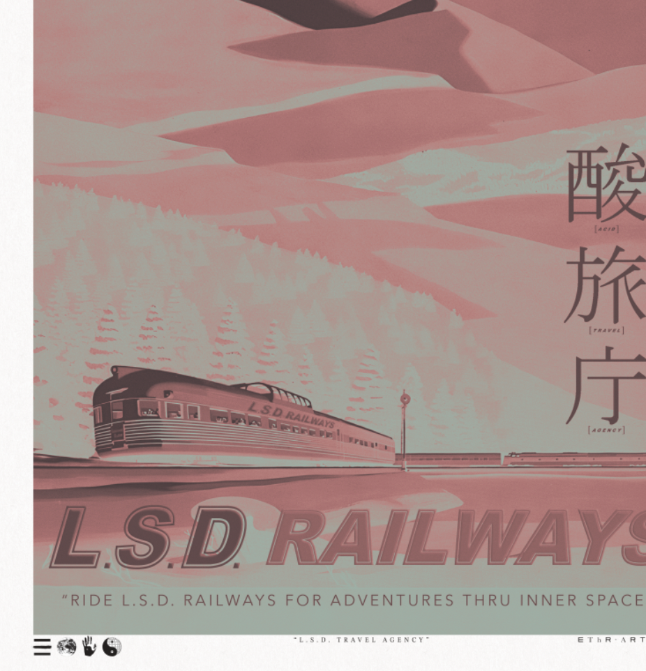Railways - L.S.D. Travel - Haze - Framed Print