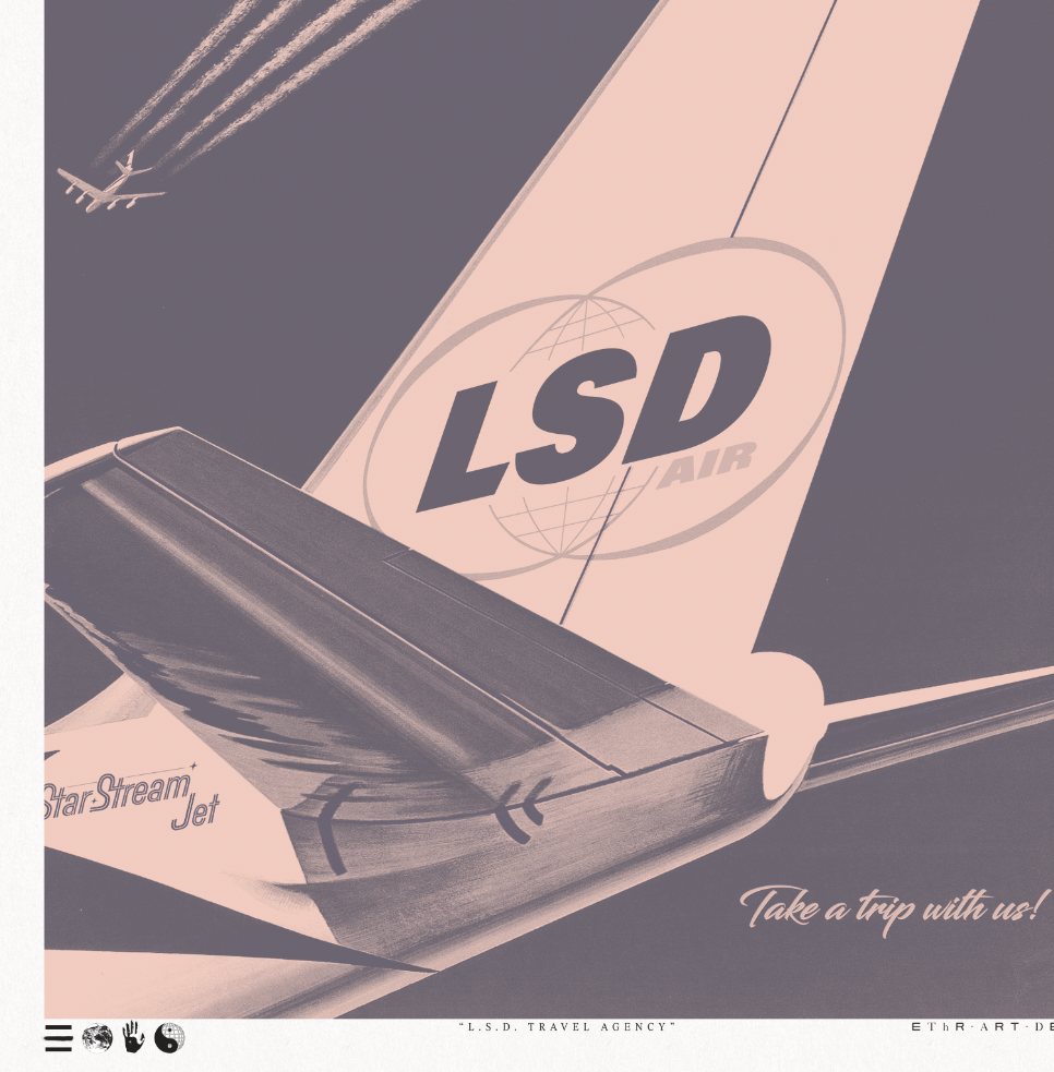 Wings - L.S.D. Travel - Purps - Framed Print