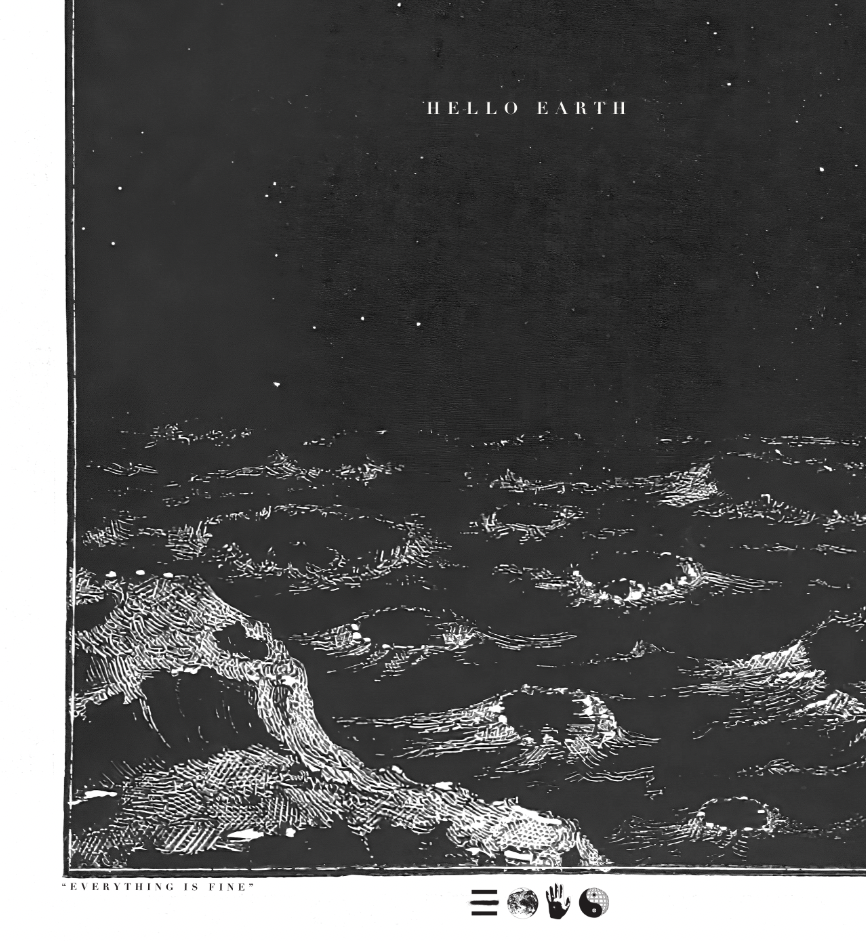 Hello Earth - Night - Framed Print