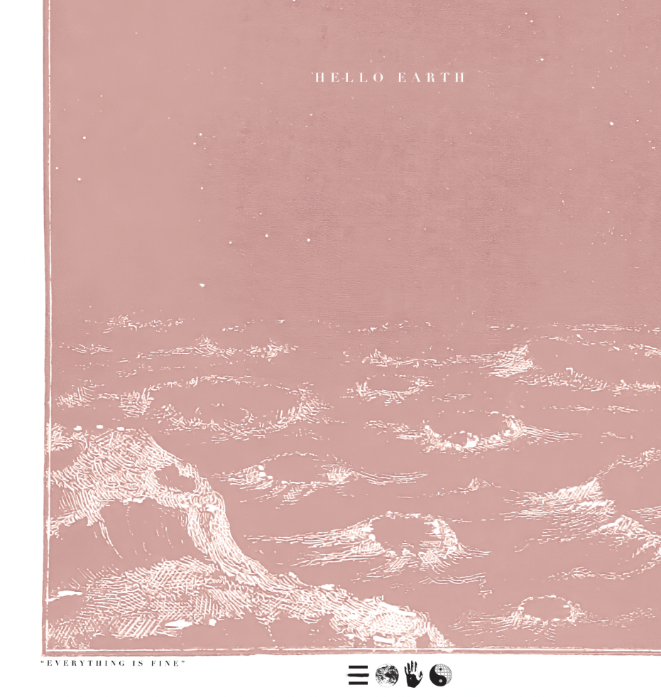 Hello Earth - Blush- Framed Print