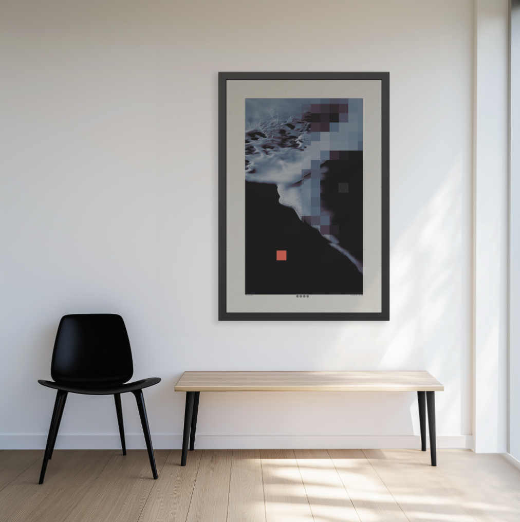 Washed 2 - Midnight - Framed Print