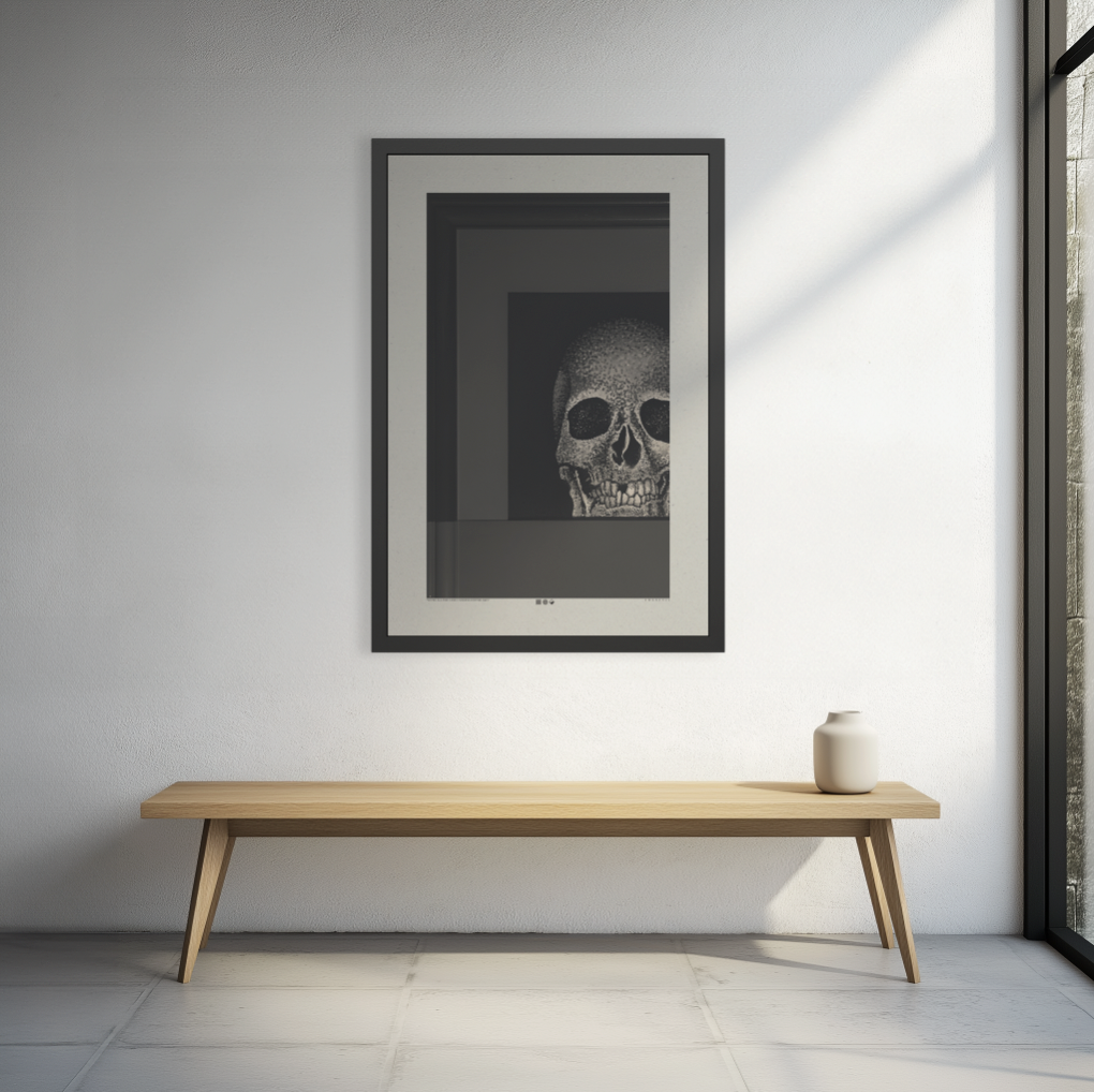 Underneath The Skin - Charcoal - Framed Print
