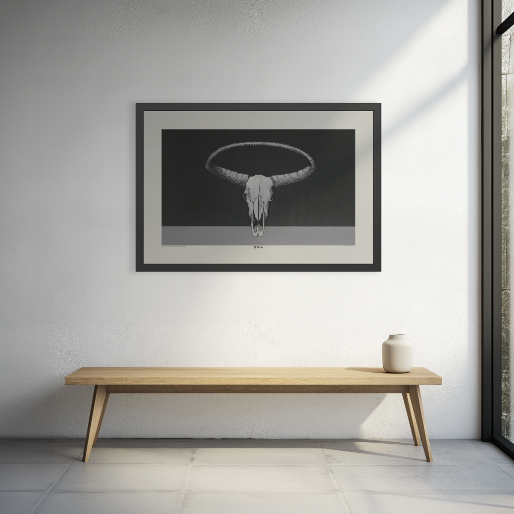 What Goes Around - Charcoal - Framed Print