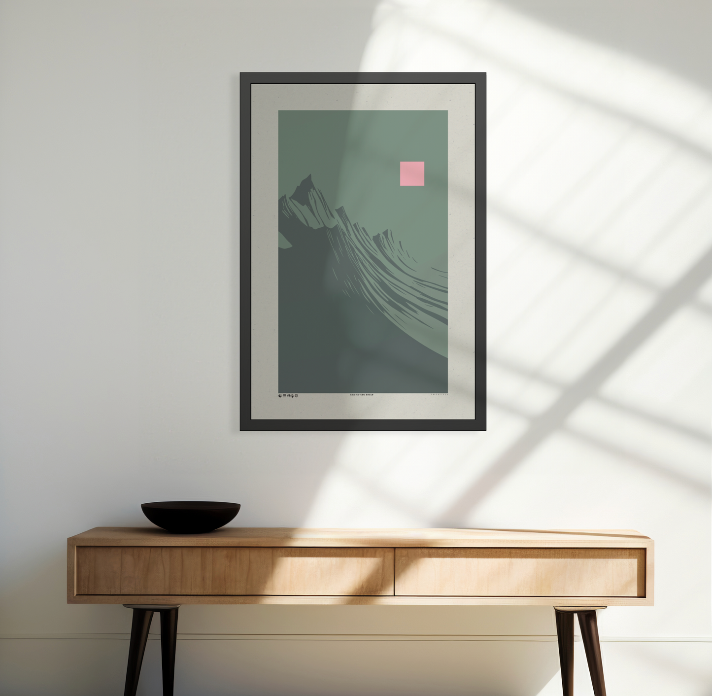 Run 2 The Hills - Sage- Framed Print