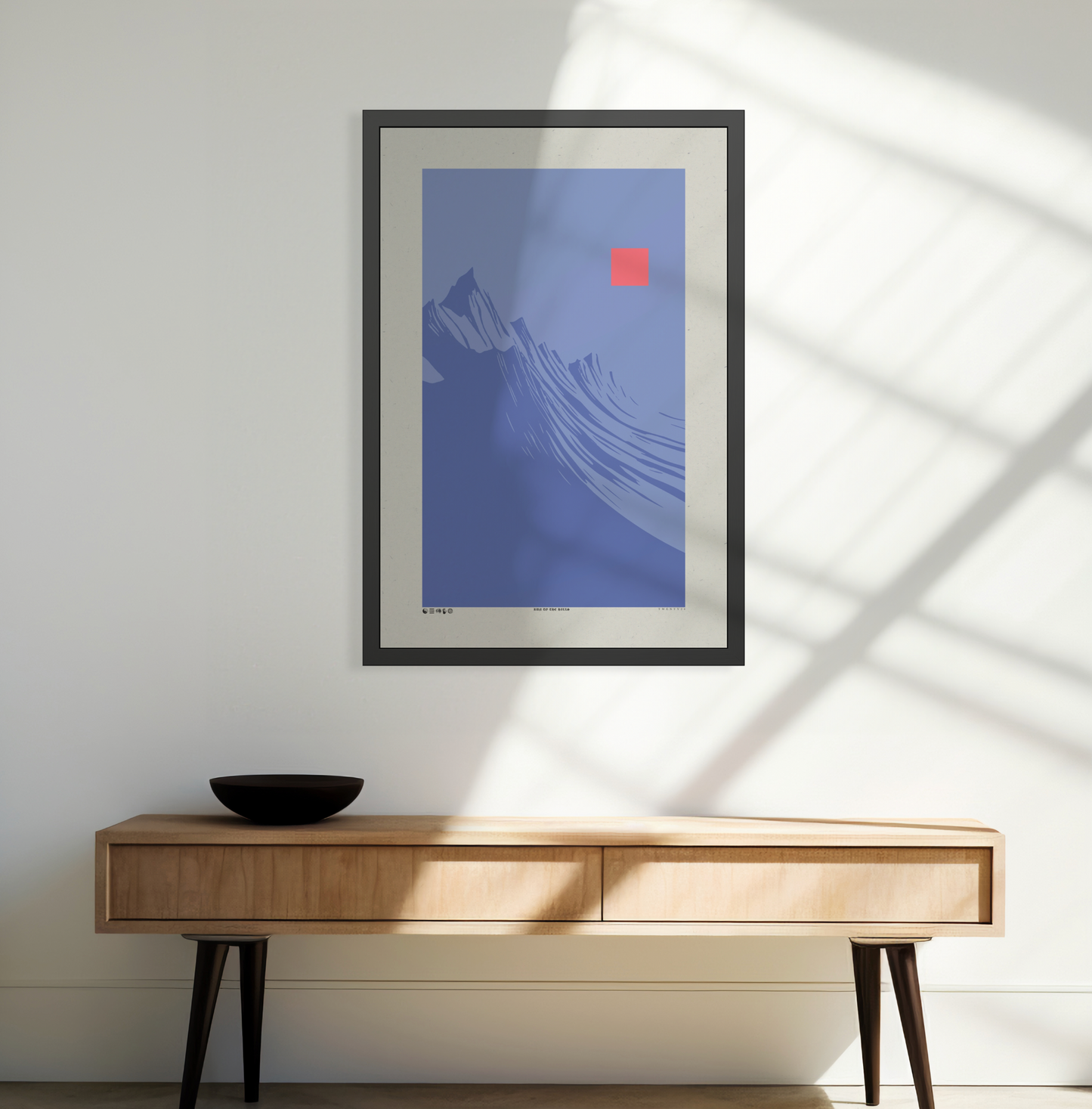Run 2 The Hills - Blue Haze - Framed Print