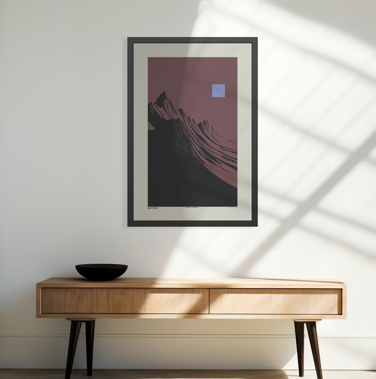 Run 2 The Hills - Plum - Framed Print