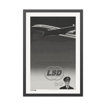 Multi Dimension - L.S.D. Travel - Night - Framed Print