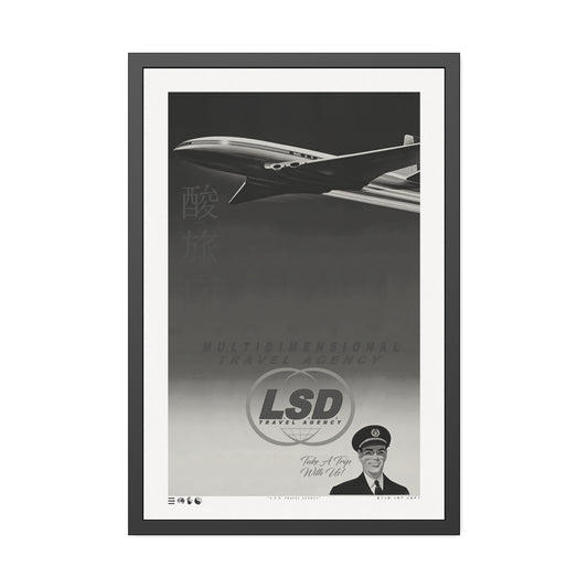 Multi Dimension - L.S.D. Travel - Night - Framed Print