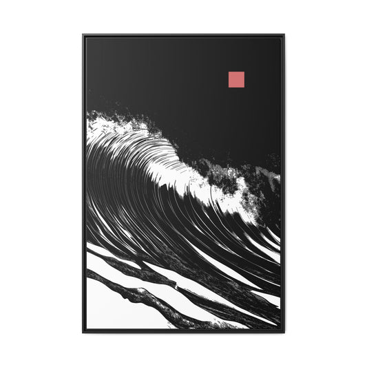 Invert - Black & White - Framed Canvas