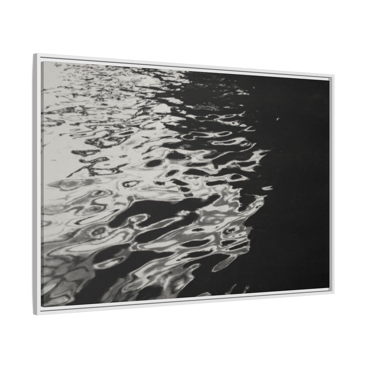 Reflections - Black & White - Framed Canvas