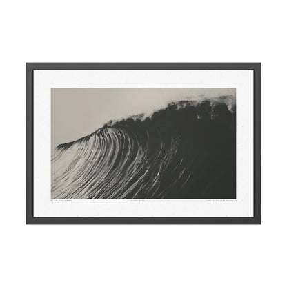 Night Wave 4 - Black & White - Framed Print