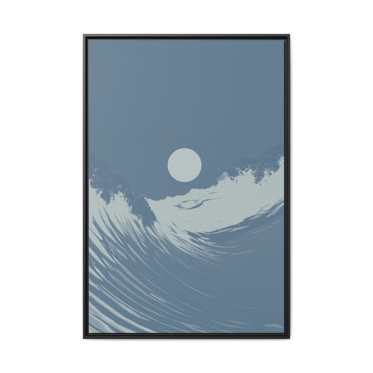 Washed - Blue Haze - Framed Canvas