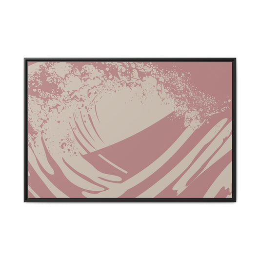 Turmoil - Rose - Framed Canvas