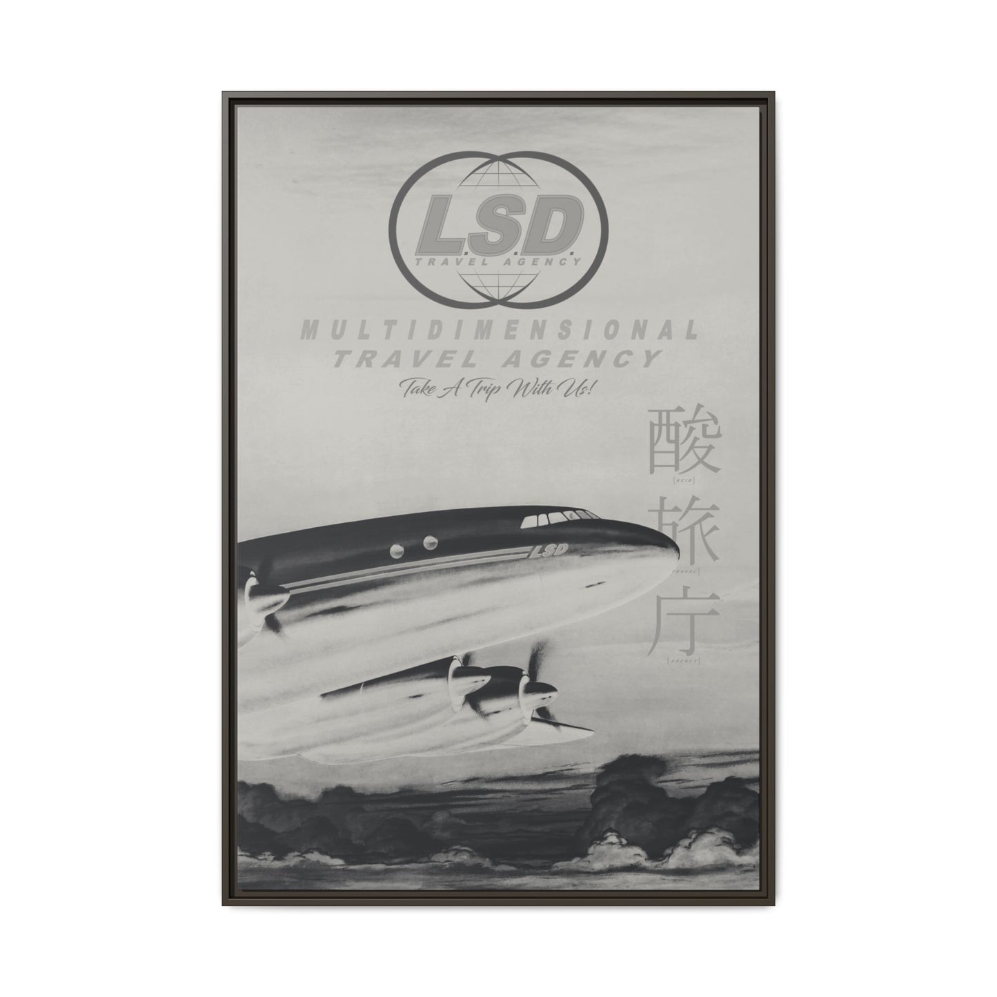 Take A Trip - Stone - Framed Canvas