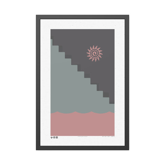 Thousand Steps - Sage - Framed Print