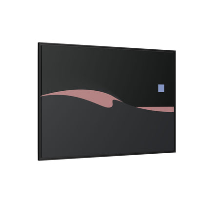 Night Wave - Black - XL Framed Canvas