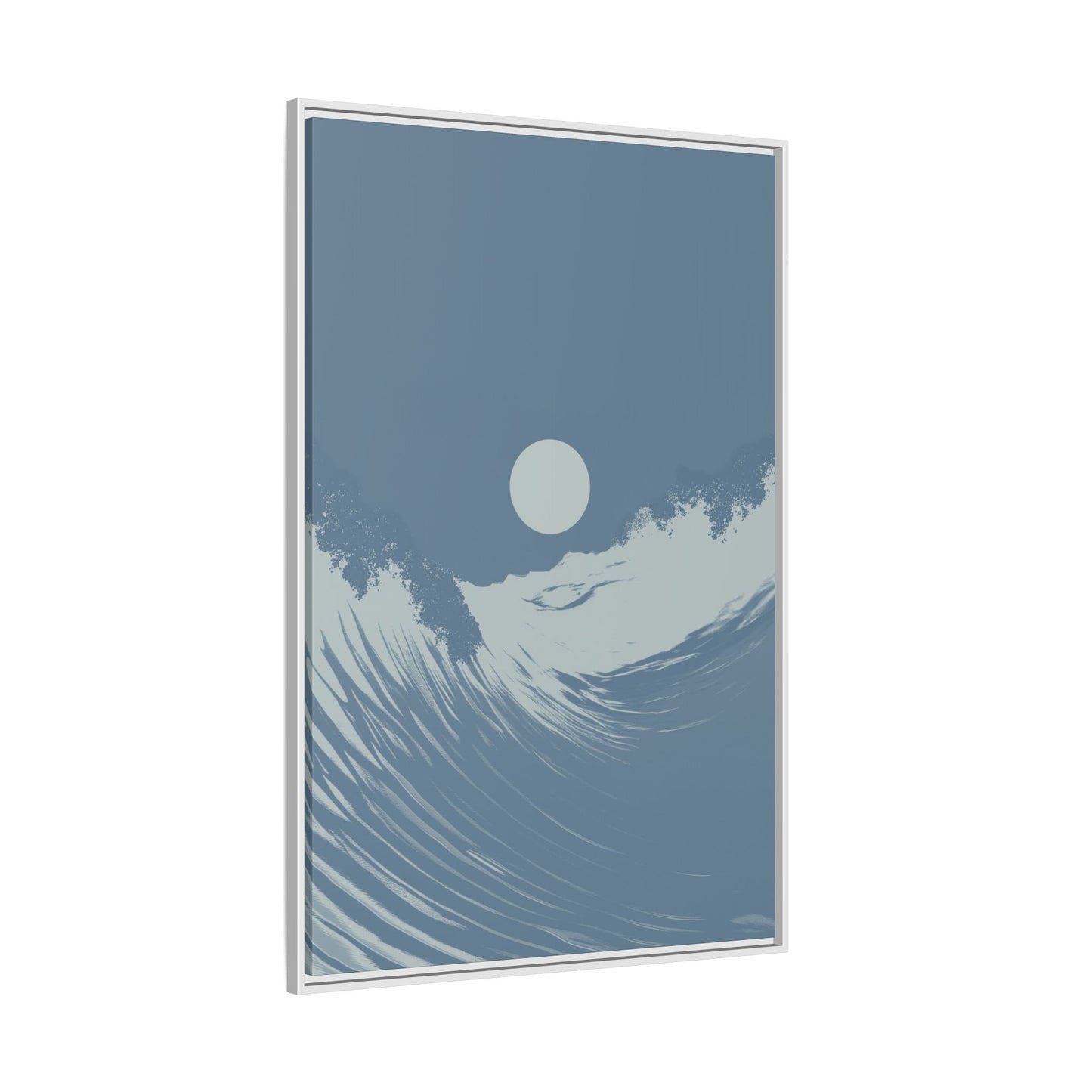 Washed - Blue Haze - Framed Canvas