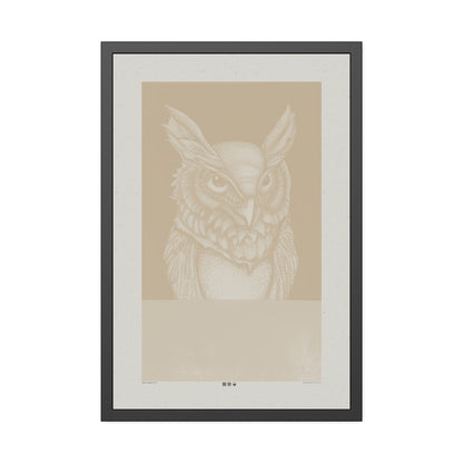Hoo Are You - Sand - Framed Print