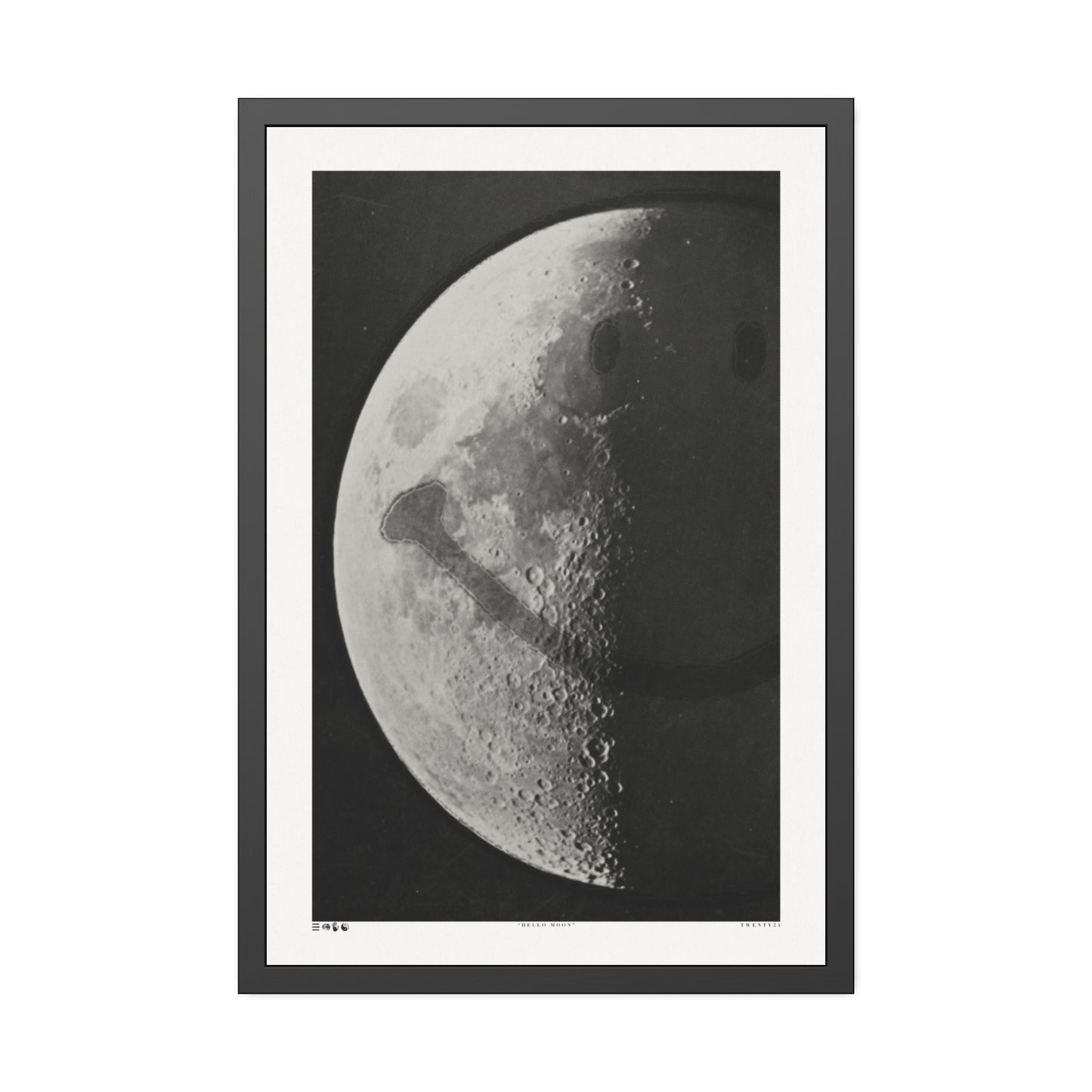 Hello Moon - Night - Framed Print