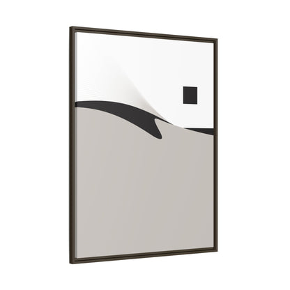 Minimalist Abstract Framed Canvas Print — Neutral Geometric Wall Art