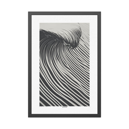Wedge - Black & White - Framed Print
