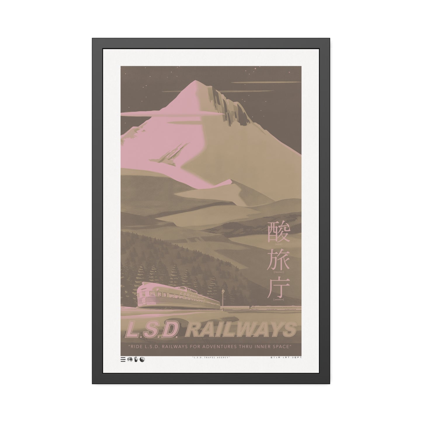 Railways - L.S.D. Travel - Earth - Framed Print
