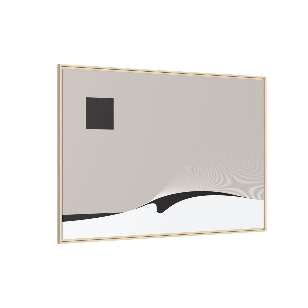 Minimalist Black & White Matte Canvas Print (Framed)