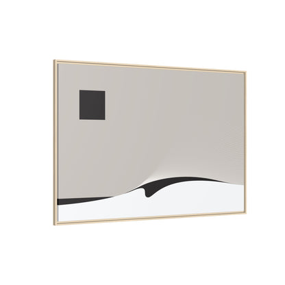 Minimalist Black & White Matte Canvas Print (Framed)