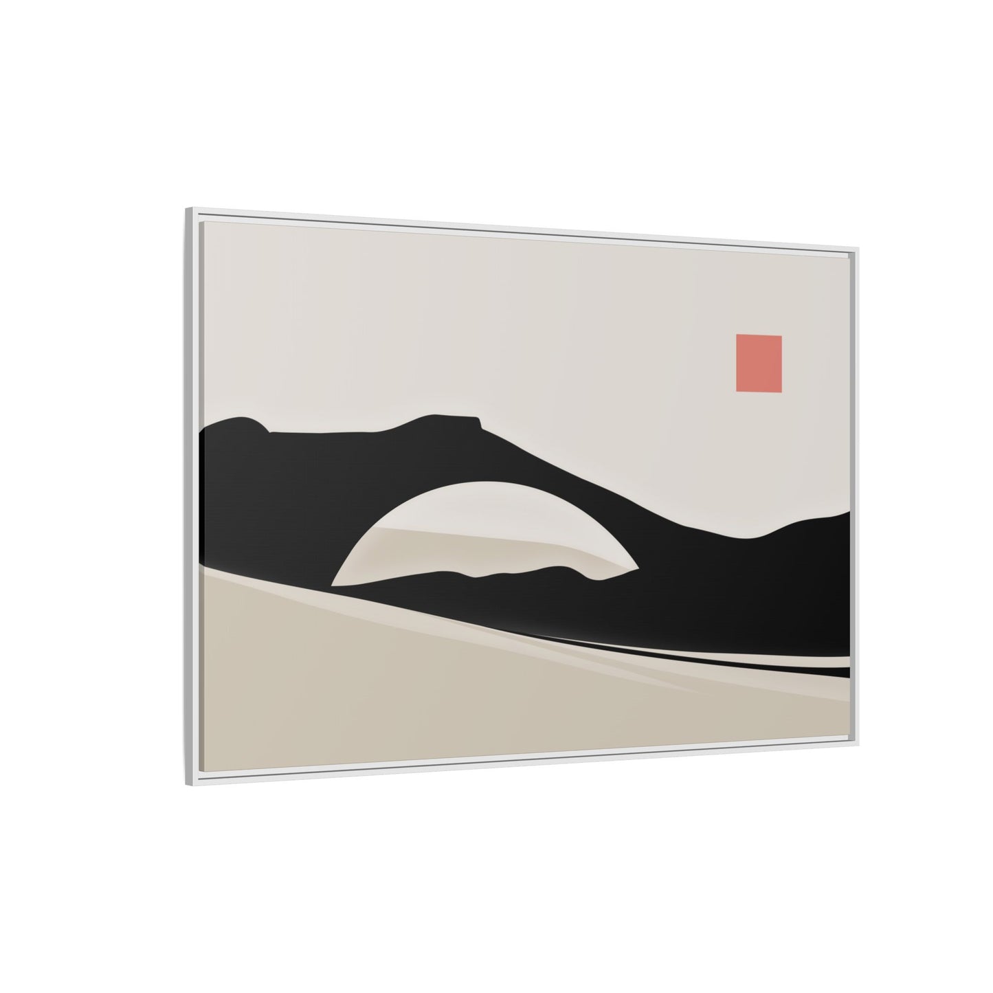 Abstract Desert Arch Matte Canvas Print — Framed Minimalist Wall Art