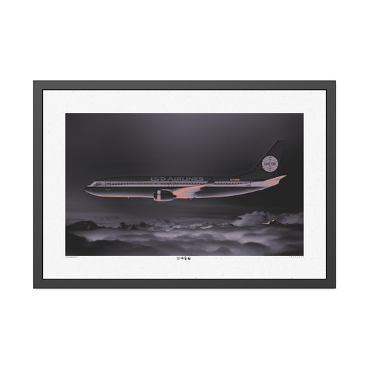 LSD AIRLINES - Midnight - Framed Print