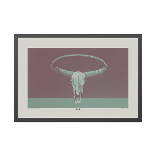 What Goes Around - Burgundy - Framed Print