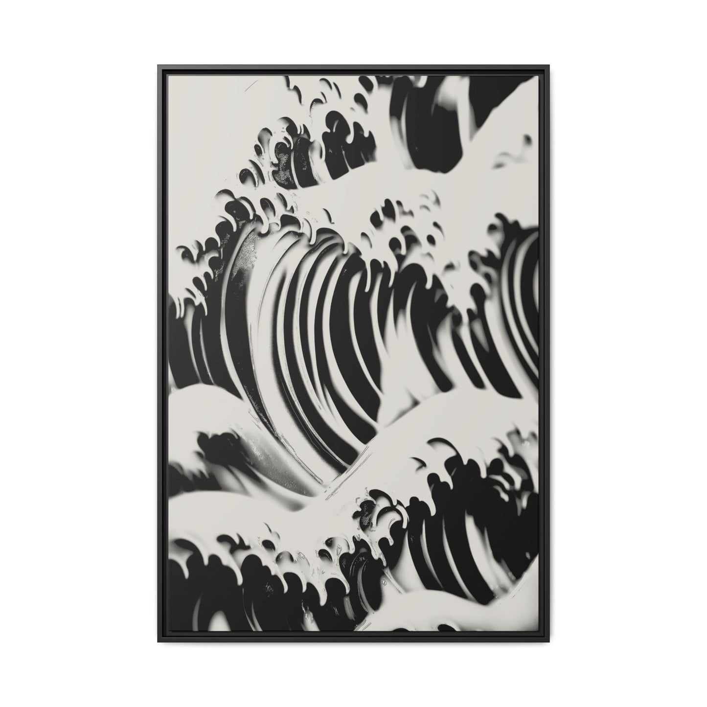Eastern Crest - Black & White - Framed Canvas