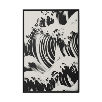 Eastern Crest - Black & White - Framed Canvas