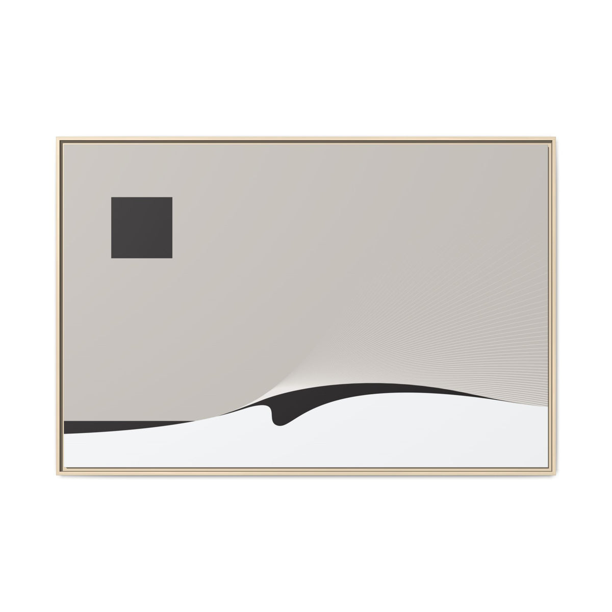 Minimalist Black & White Matte Canvas Print (Framed)