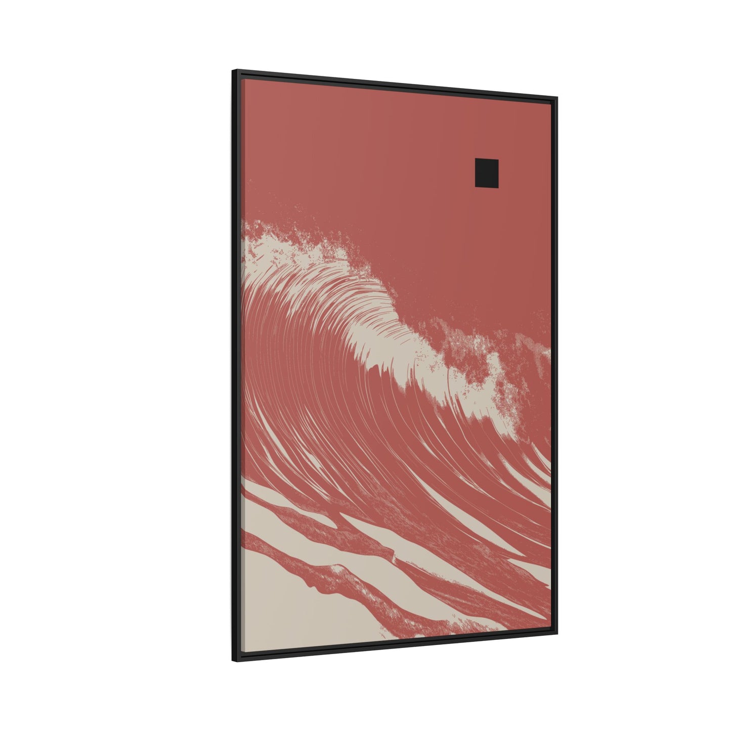 Invert - Burnt Red - Framed Canvas