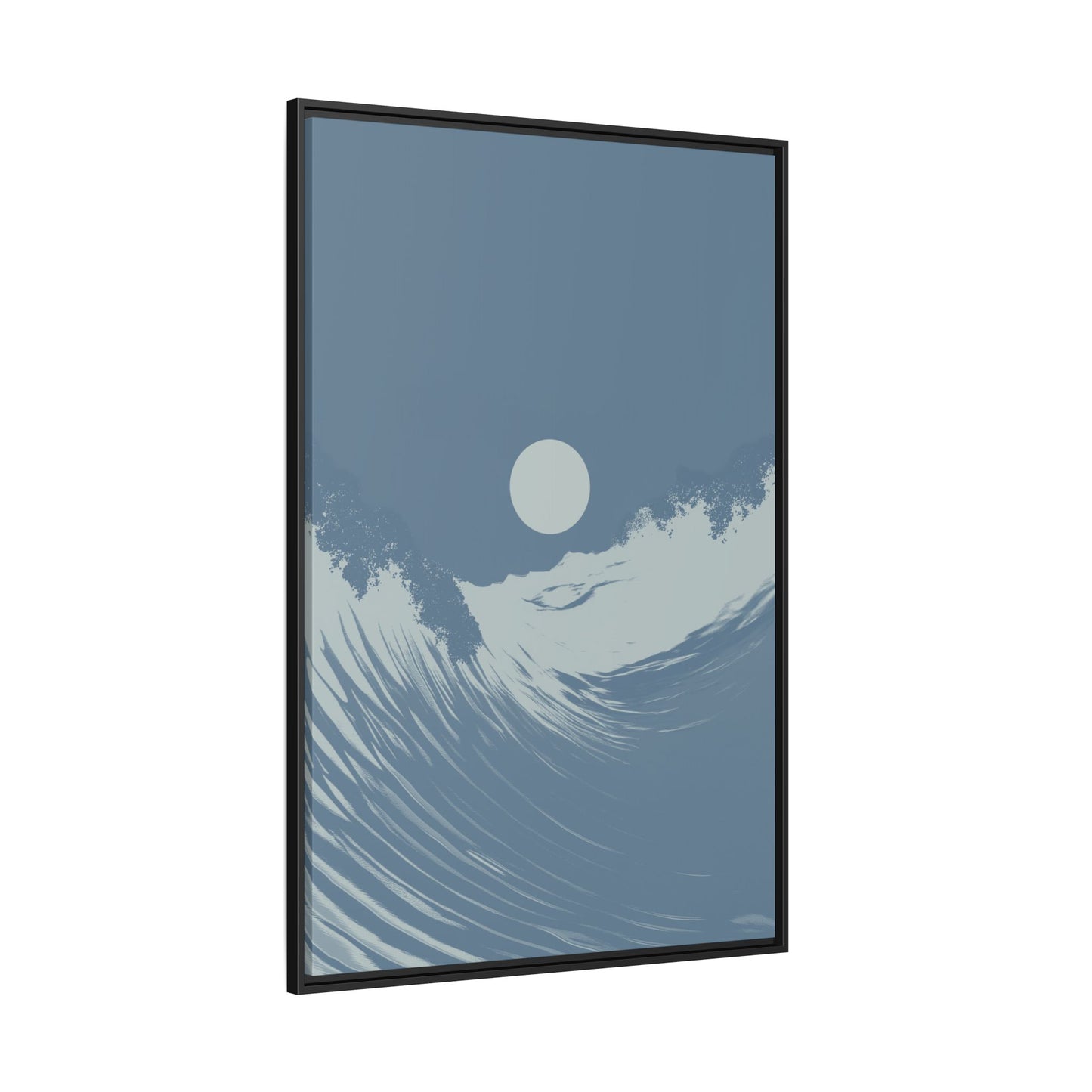 Washed - Blue Haze - Framed Canvas