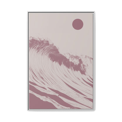 Thresh Wave - Rose - Framed Canvas