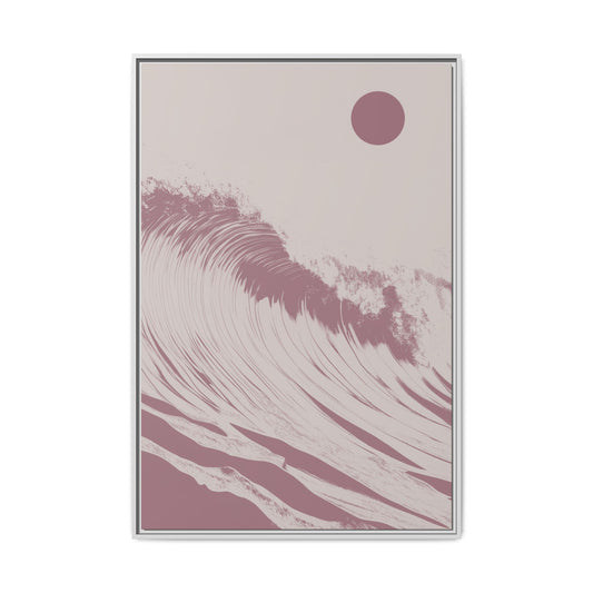 Thresh Wave - Rose - Framed Canvas