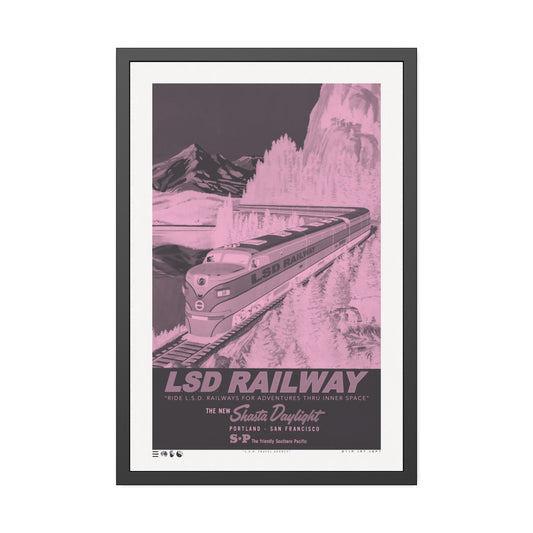 Rails - L.S.D. Travel - Pink - Framed Print