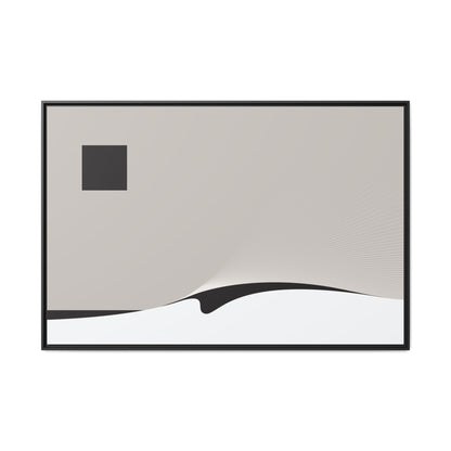 Minimalist Black & White Matte Canvas Print (Framed)
