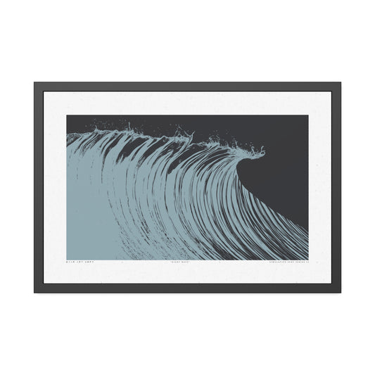 Night Wave - Blue Haze - Framed Print