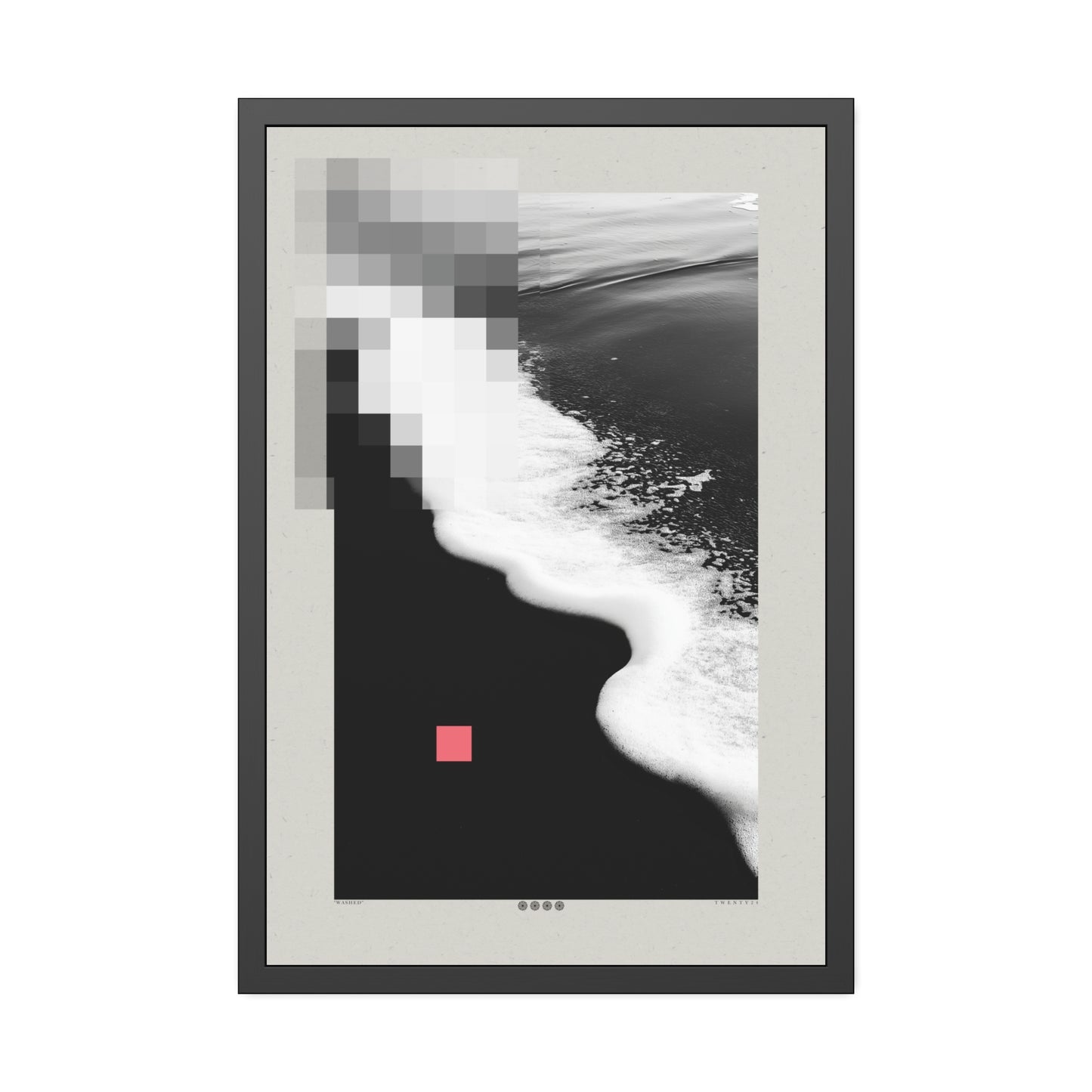 Washed 1 - Black & White - Framed Print