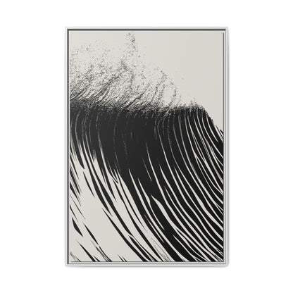 Ledge - Black & White - Framed Canvas