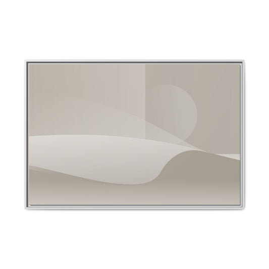 Cylinders - Sand - Framed Canvas