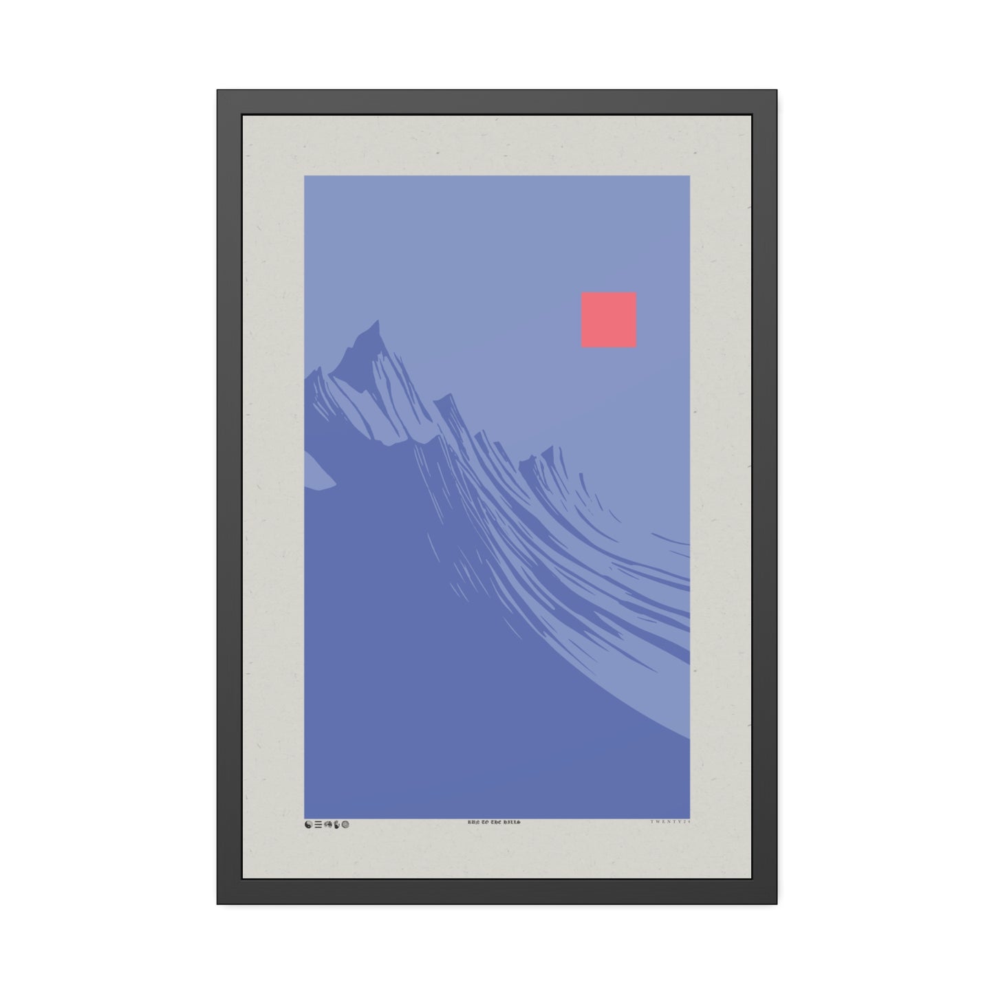 Run 2 The Hills - Blue Haze - Framed Print