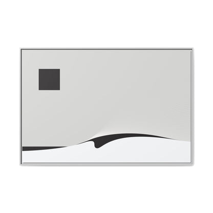 Minimalist Black & White Matte Canvas Print (Framed)