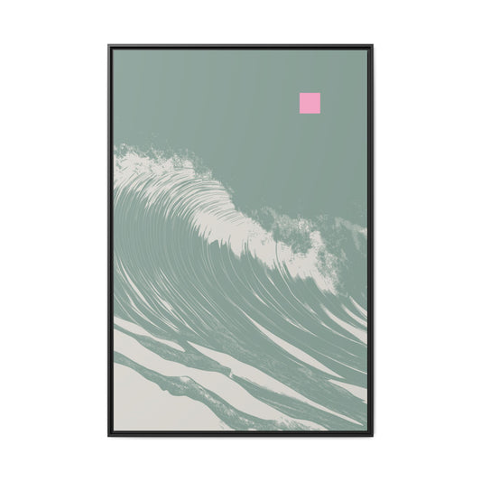 Invert - Sage - Framed Canvas