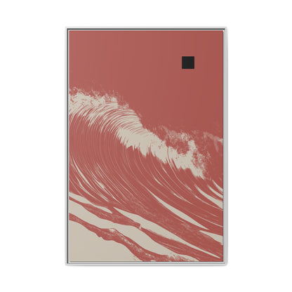 Invert - Burnt Red - Framed Canvas